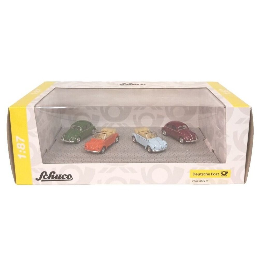 Schuco VW Volkswagon Beetle Set Diecast 4xBeetles 1:87 Scale Germany New